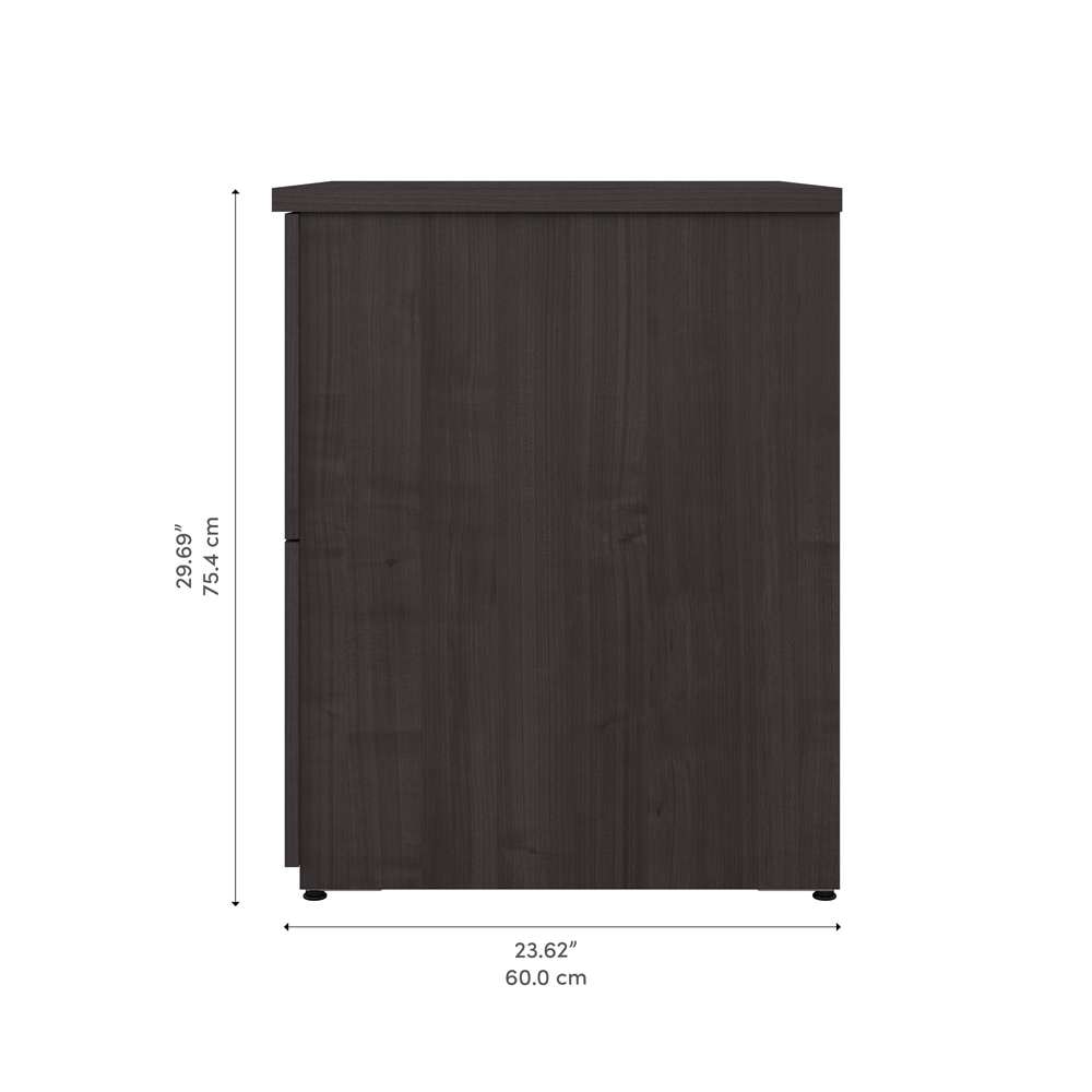 Bestar - Ridgeley 28W 2 Drawer Lateral File Cabinet in Charcoal Maple - 152600-000140 veiw 9