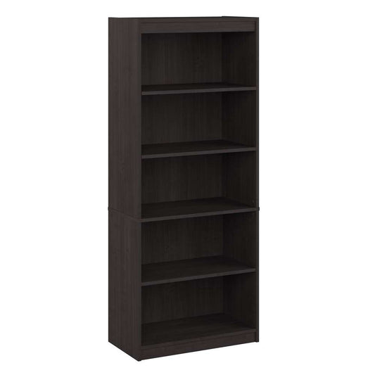 Bestar - Ridgeley 30W 5 Shelf Bookcase in Charcoal Maple - 152700-000140 veiw 1