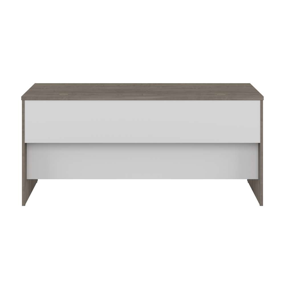Bestar - Ridgeley 65W Desk Shell in Silver Maple & Pure White - 152400-000144 veiw 4