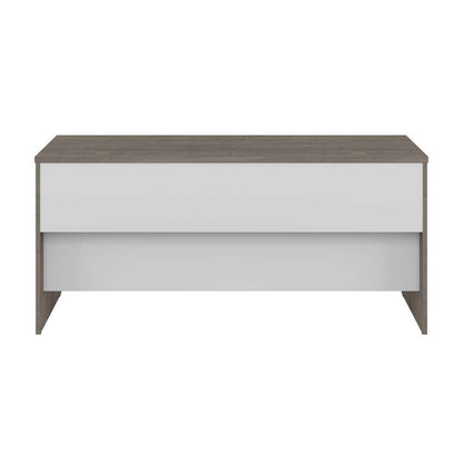 Bestar - Ridgeley 65W Desk Shell in Silver Maple & Pure White - 152400-000144 veiw 4