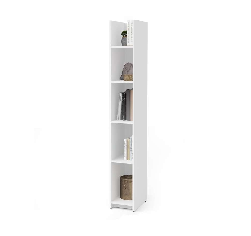 Bestar - Small Space 10 Narrow Shelving Unit in White - 16702-1117 veiw 1