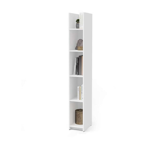Bestar - Small Space 10 Narrow Shelving Unit in White - 16702-1117 veiw 1