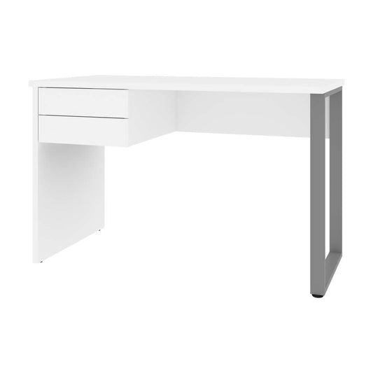 Bestar - Solay 48W Small Table Desk with U-Shaped Metal Leg in Clear White - 29400-000104 veiw 1