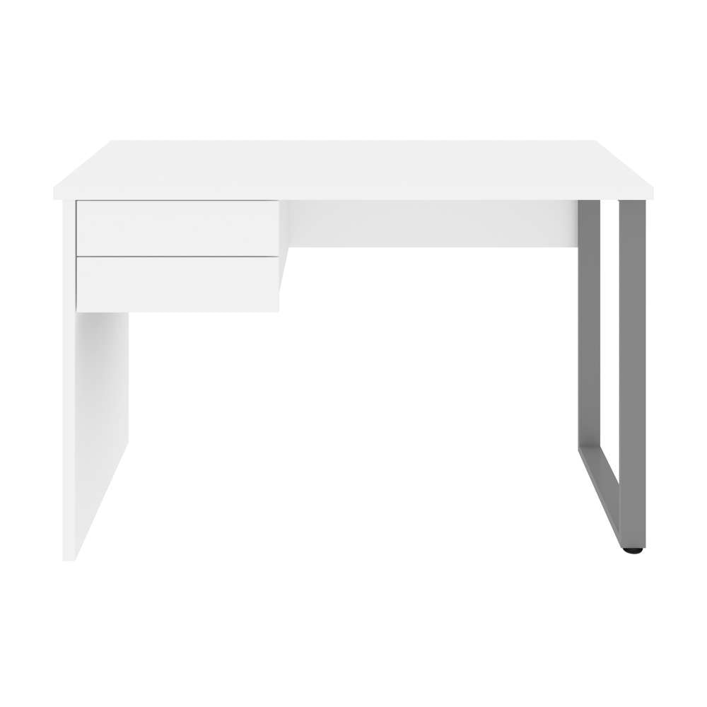 Bestar - Solay 48W Small Table Desk with U-Shaped Metal Leg in Clear White - 29400-000104 veiw 3