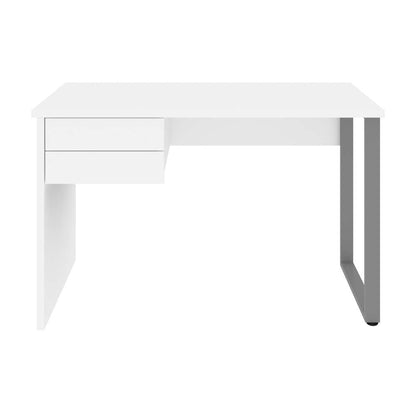 Bestar - Solay 48W Small Table Desk with U-Shaped Metal Leg in Clear White - 29400-000104 veiw 3