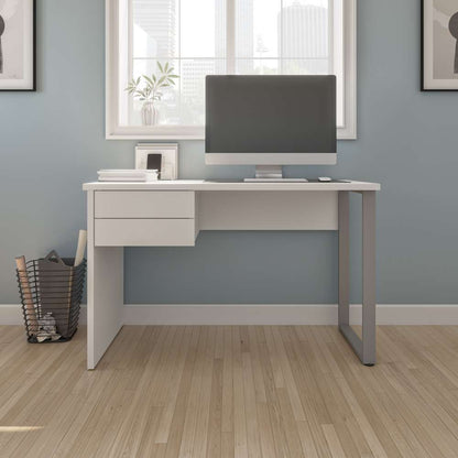 Bestar - Solay 48W Small Table Desk with U-Shaped Metal Leg in Clear White - 29400-000104 veiw 7