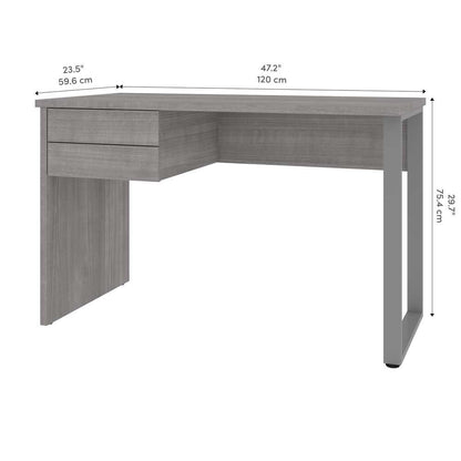 Bestar - Solay 48W Small Table Desk with U-Shaped Metal Leg in Platinum Gray - 29400-000071 veiw 10