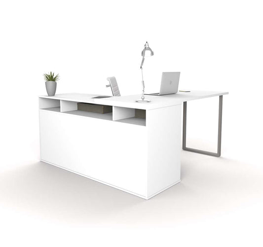 Bestar - Solay 60W L-Shaped Desk in White - 29420-17 veiw 2