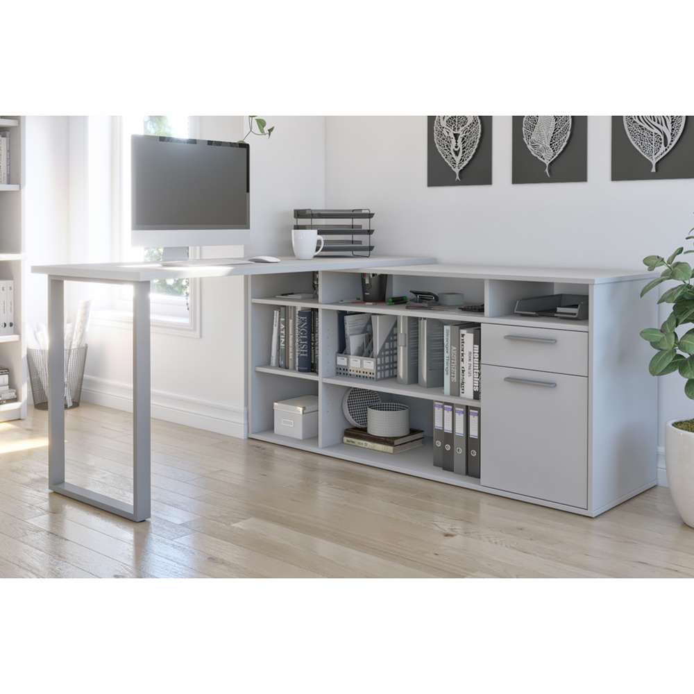 Bestar - Solay 60W L-Shaped Desk in White - 29420-17 veiw 3