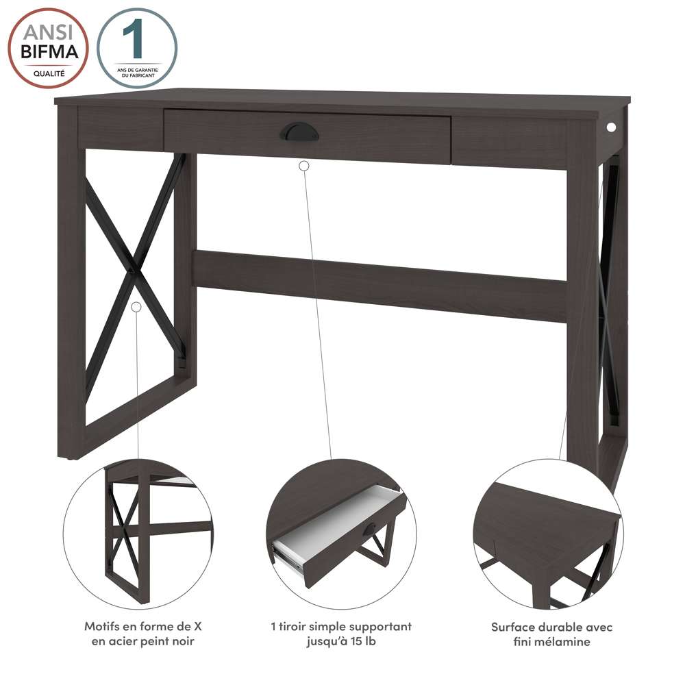 Bestar - Talita 45W Small Desk in Storm Gray - 104400-000074 veiw 8