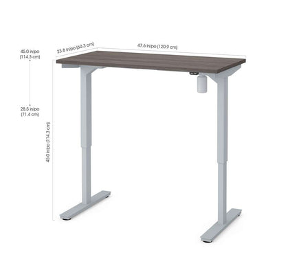Bestar - Universel 24in X 48in Standing Desk in Bark Grey - 65837-47 veiw 2