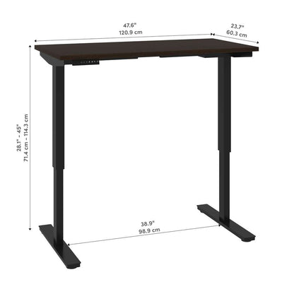 Bestar - Universel 24in X 48in Standing Desk in Dark Chocolate - 65857-79 veiw 10