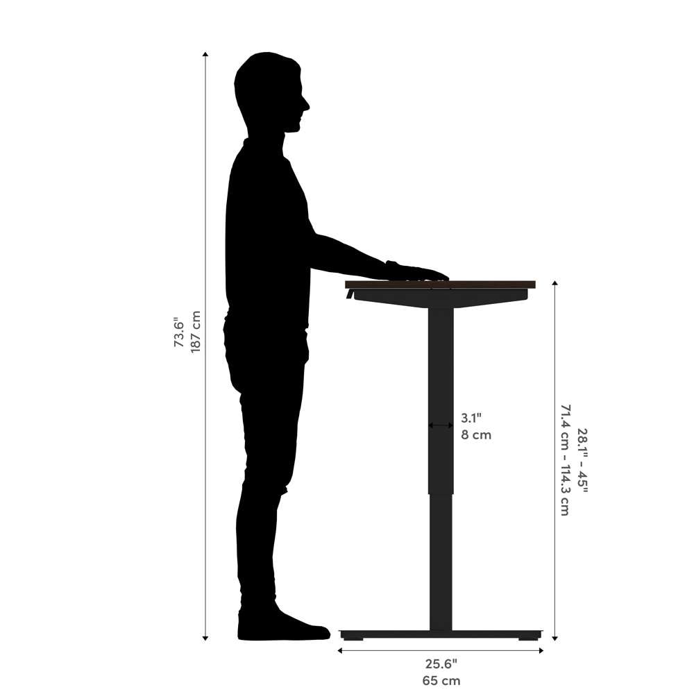Bestar - Universel 24in X 48in Standing Desk in Dark Chocolate - 65857-79 veiw 11