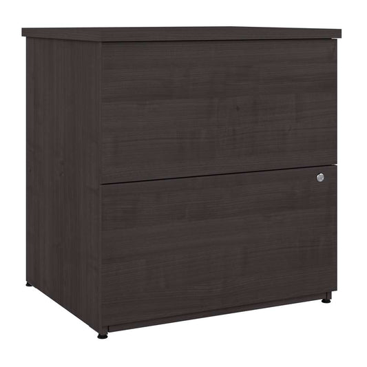 Bestar - Universel 28W Standard 2 Drawer Lateral File Cabinet in Charcoal Maple - 165600-000140 veiw 1