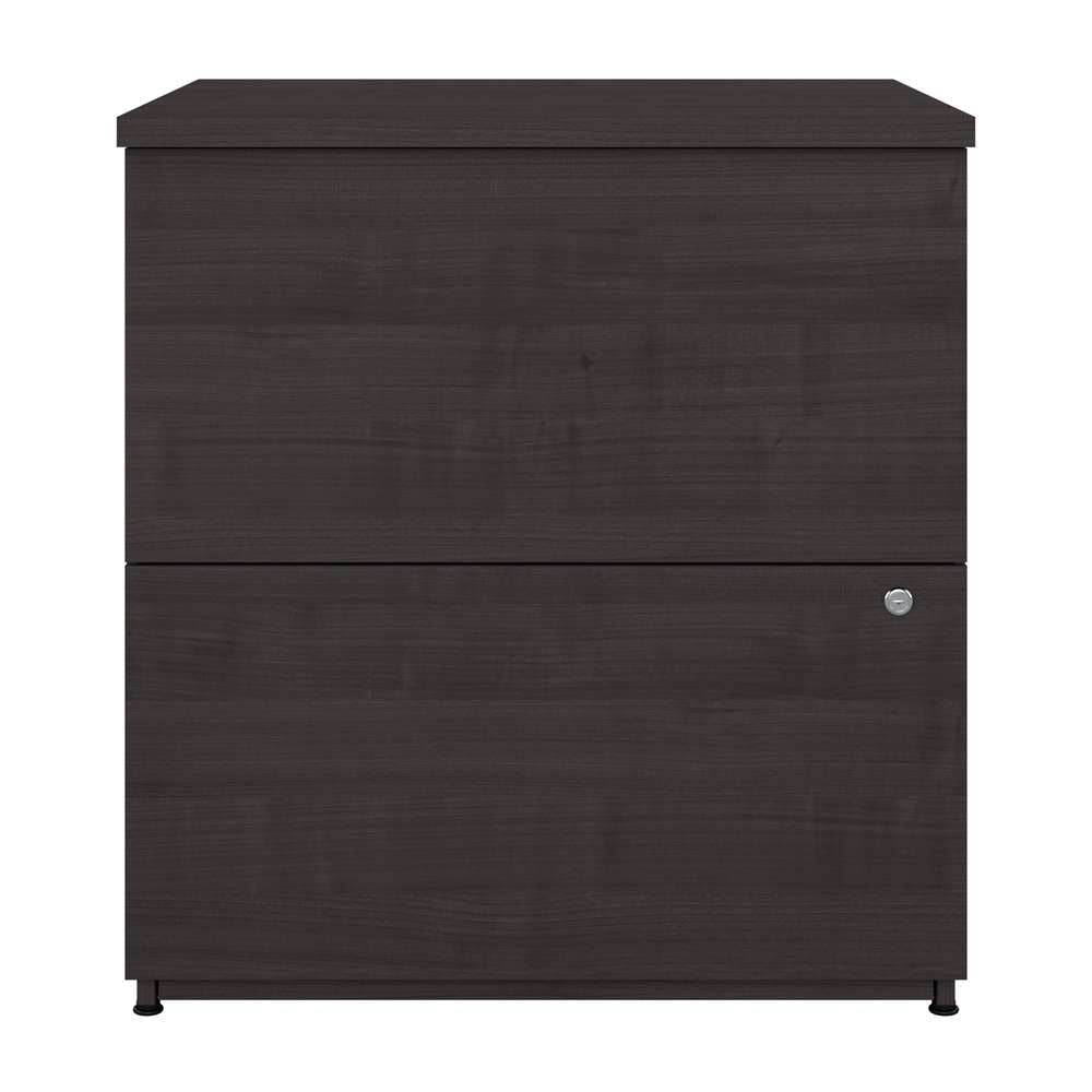 Bestar - Universel 28W Standard 2 Drawer Lateral File Cabinet in Charcoal Maple - 165600-000140 veiw 2
