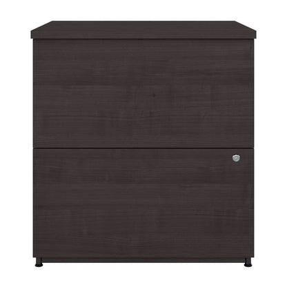 Bestar - Universel 28W Standard 2 Drawer Lateral File Cabinet in Charcoal Maple - 165600-000140 veiw 2