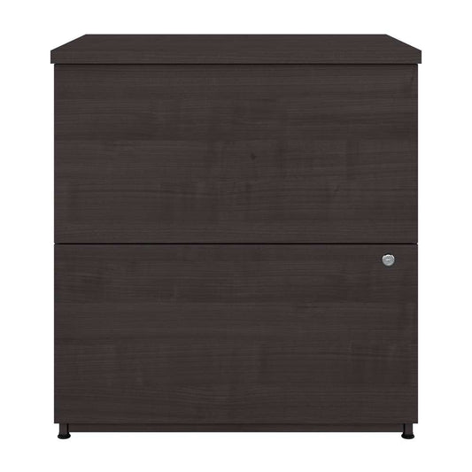 Bestar - Universel 28W Standard 2 Drawer Lateral File Cabinet in Charcoal Maple - 165600-000140 veiw 2
