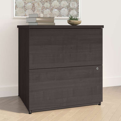 Bestar - Universel 28W Standard 2 Drawer Lateral File Cabinet in Charcoal Maple - 165600-000140 veiw 5