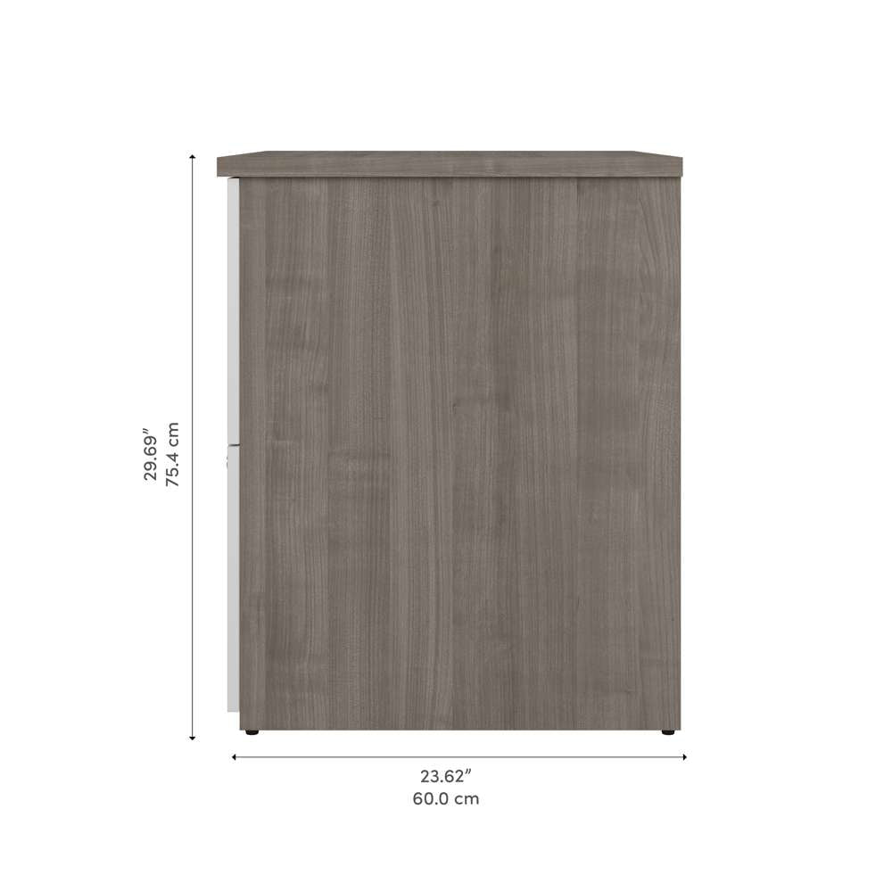 Bestar - Universel 28W Standard 2 Drawer Lateral File Cabinet in Silver Maple & Pure White - 165600-000144 veiw 9