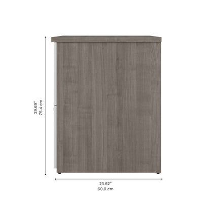 Bestar - Universel 28W Standard 2 Drawer Lateral File Cabinet in Silver Maple & Pure White - 165600-000144 veiw 9