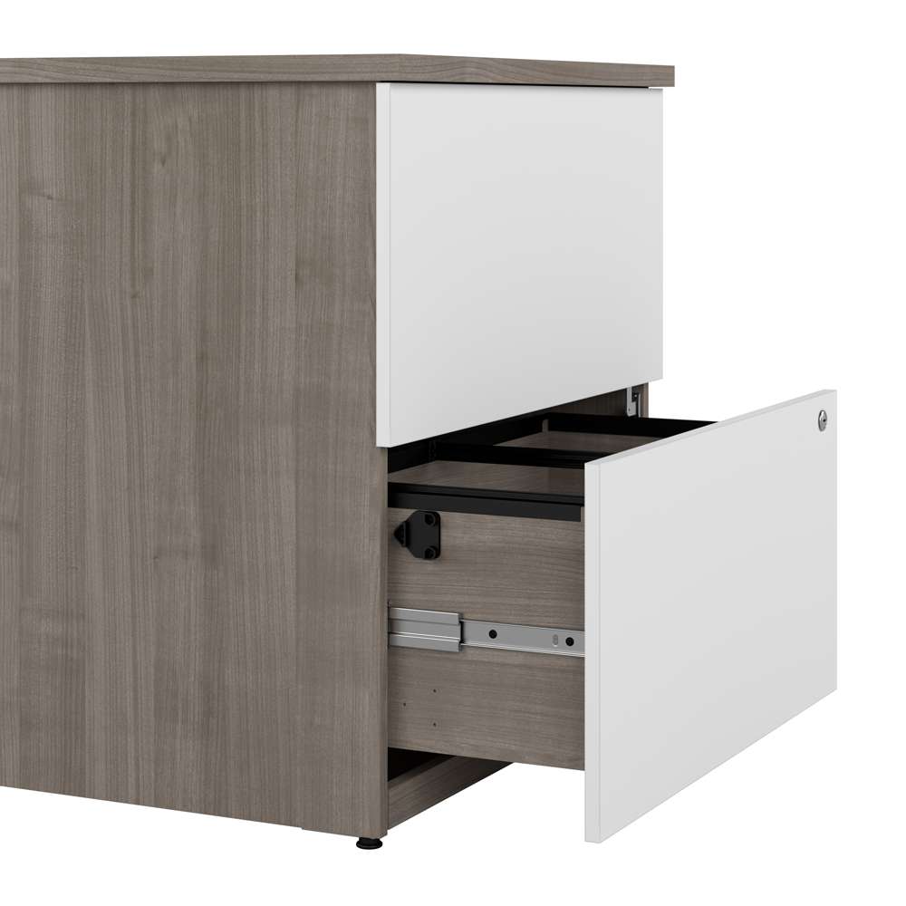 Bestar - Universel 28W Standard 2 Drawer Lateral File Cabinet in Silver Maple & Pure White - 165600-000144 veiw 11