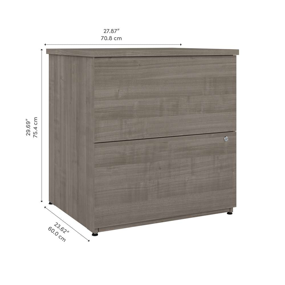 Bestar - Universel 28W Standard 2 Drawer Lateral File Cabinet in Silver Maple - 165600-000142 veiw 8