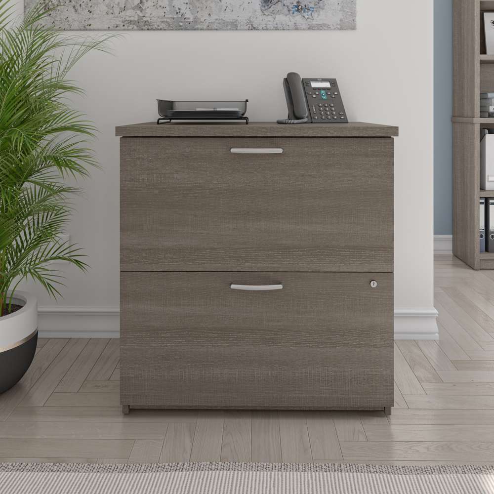 Bestar - Universel 29W Lateral File Cabinet in Bark Grey - 46630-1147 veiw 7