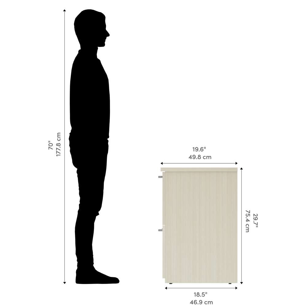 Bestar - Universel 29W Lateral File Cabinet in White Chocolate - 46630-1131 veiw 9