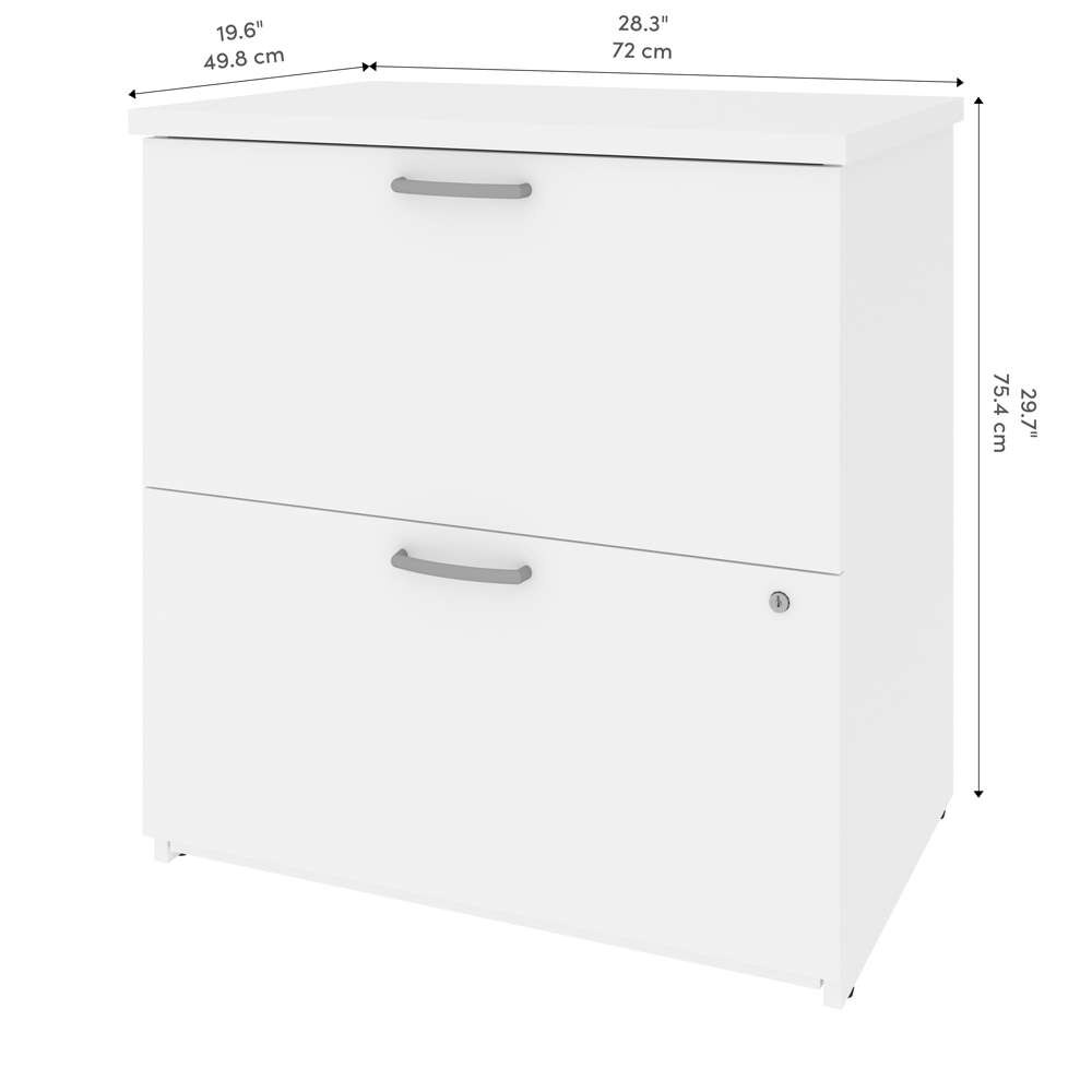 Bestar - Universel 29W Lateral File Cabinet in White - 46630-1117 veiw 8
