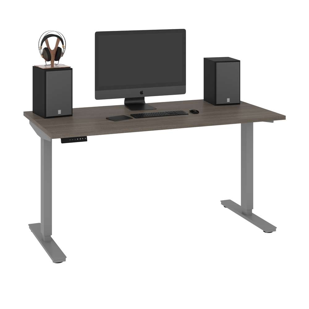 Bestar - Universel 30in X 60in Standing Desk in Bark Grey - 65839-47 veiw 2