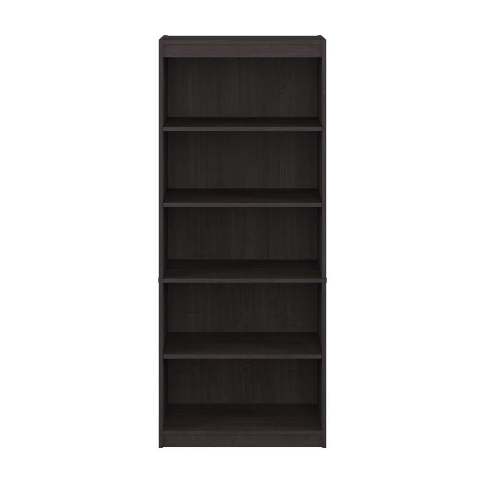 Bestar - Universel 30W Standard 5 Shelf Bookcase in Charcoal Maple - 165700-000140 veiw 2