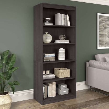 Bestar - Universel 30W Standard 5 Shelf Bookcase in Charcoal Maple - 165700-000140 veiw 5