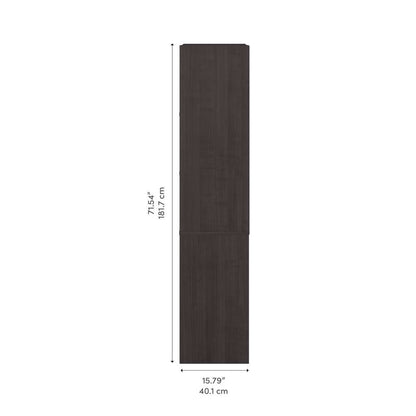 Bestar - Universel 30W Standard 5 Shelf Bookcase in Charcoal Maple - 165700-000140 veiw 9