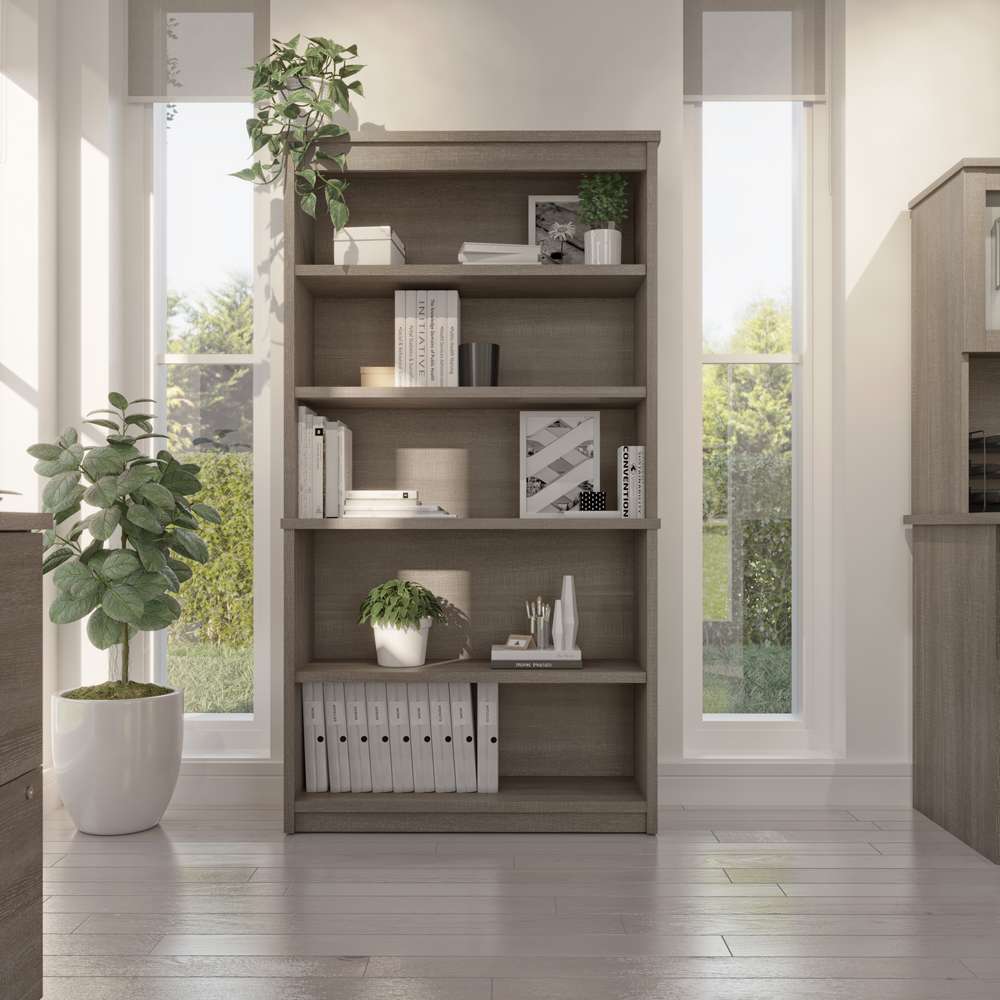 Bestar - Universel 36W Bookcase in Bark Grey - 44700-47 veiw 7