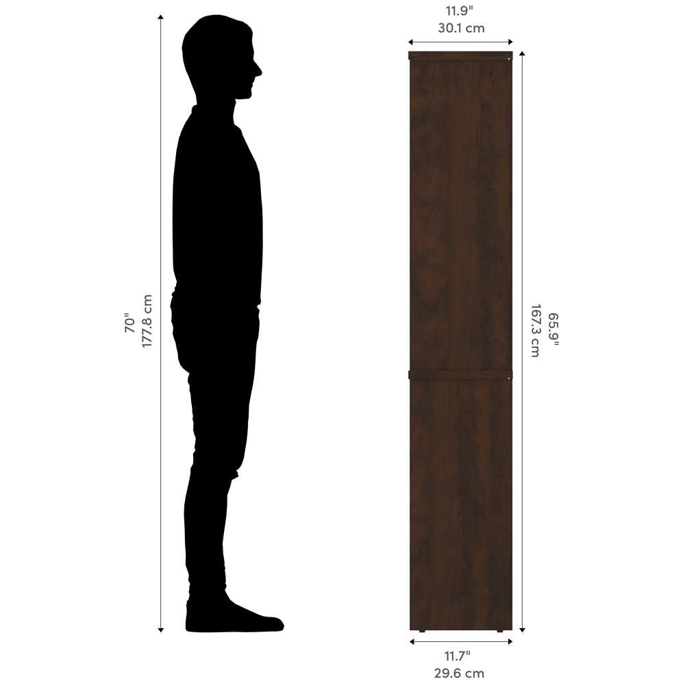 Bestar - Universel 36W Bookcase in Chocolate - 44700-69 veiw 10