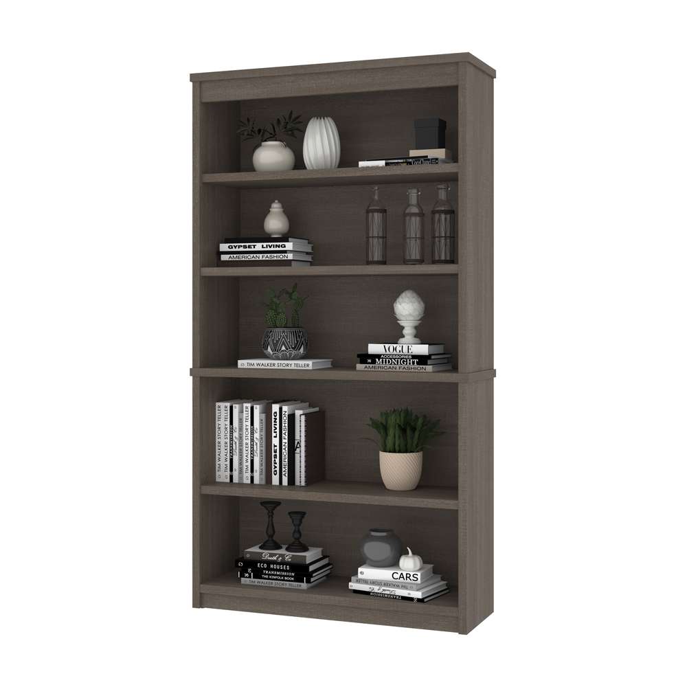 Bestar - Universel 36W Bookcase in Bark Grey - 44700-47 view 2