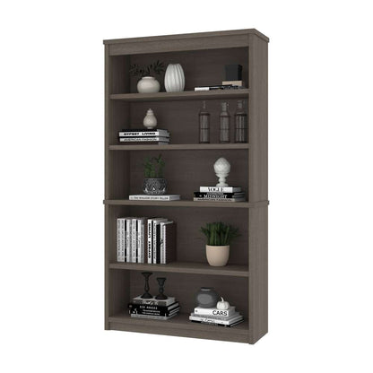 Bestar - Universel 36W Bookcase in Bark Grey - 44700-47 view 2