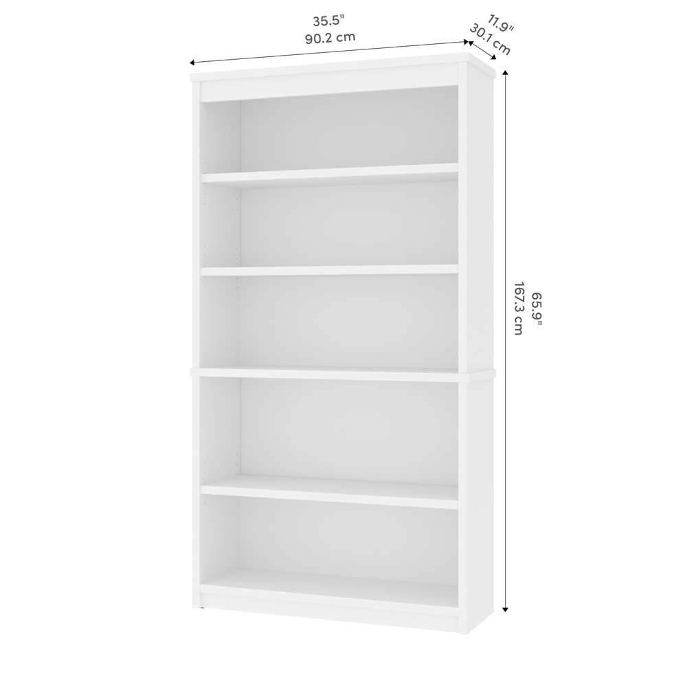 Bestar - Universel 36W Bookcase in White - 44700-17 veiw 10