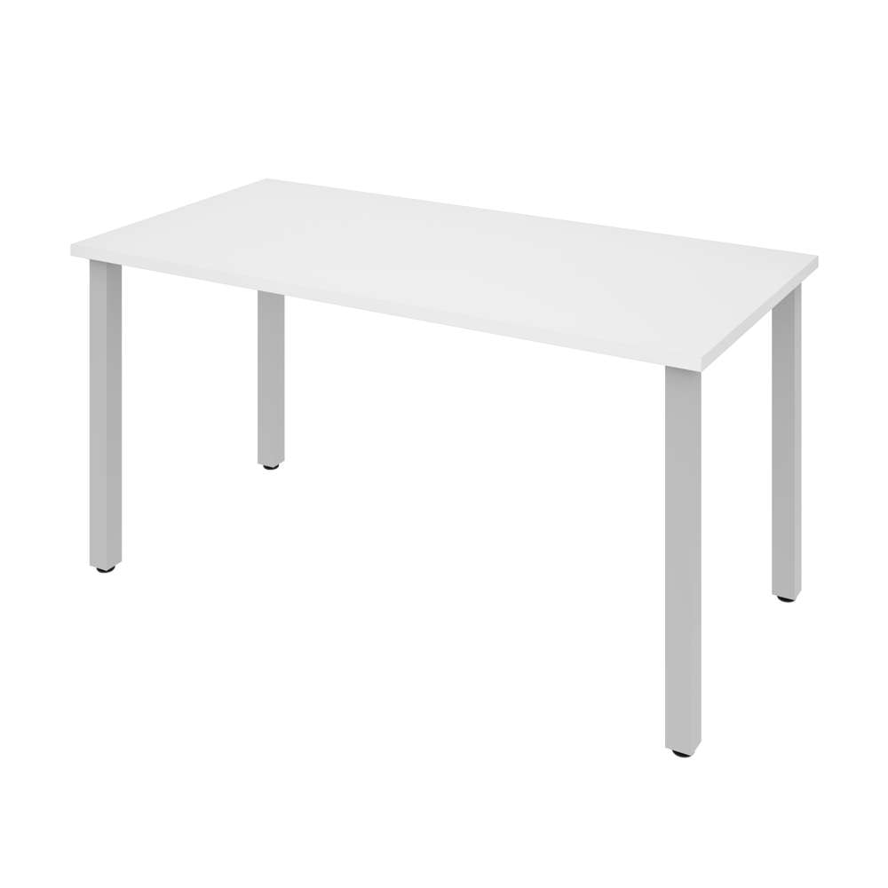 Bestar - Universel 60W Table Desk with Square Metal Legs in White - 65865-17 veiw 1