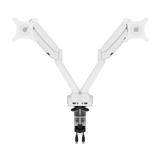 Bestar - Universel Dual Monitor Arm with Pistons in White - AK-MA01D-17 veiw 1