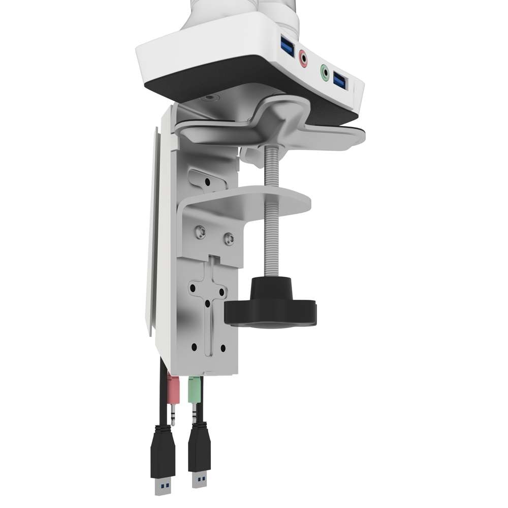 Bestar - Universel Dual Monitor Arm with Pistons in White - AK-MA01D-17 veiw 5
