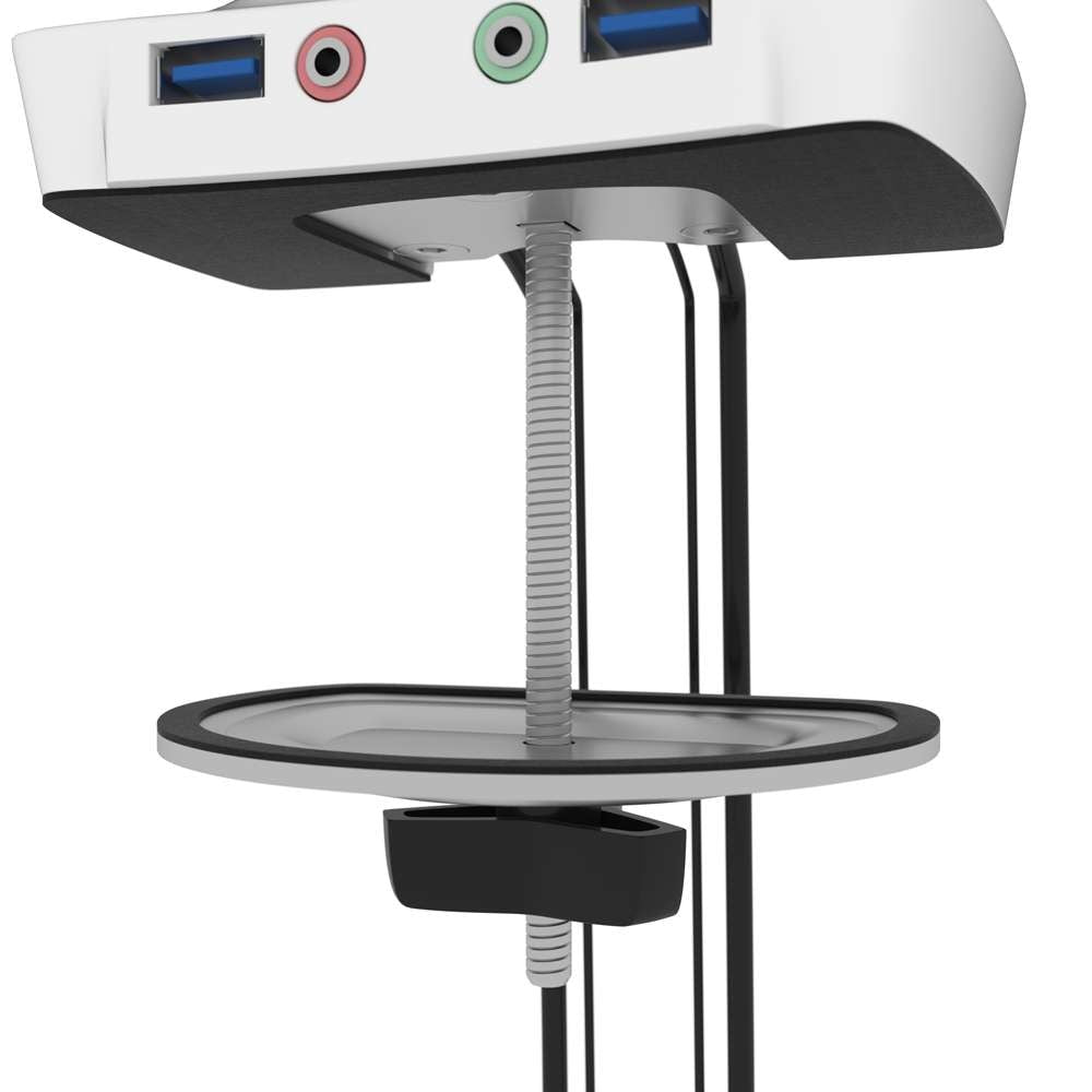 Bestar - Universel Dual Monitor Arm with Pistons in White - AK-MA01D-17 veiw 6