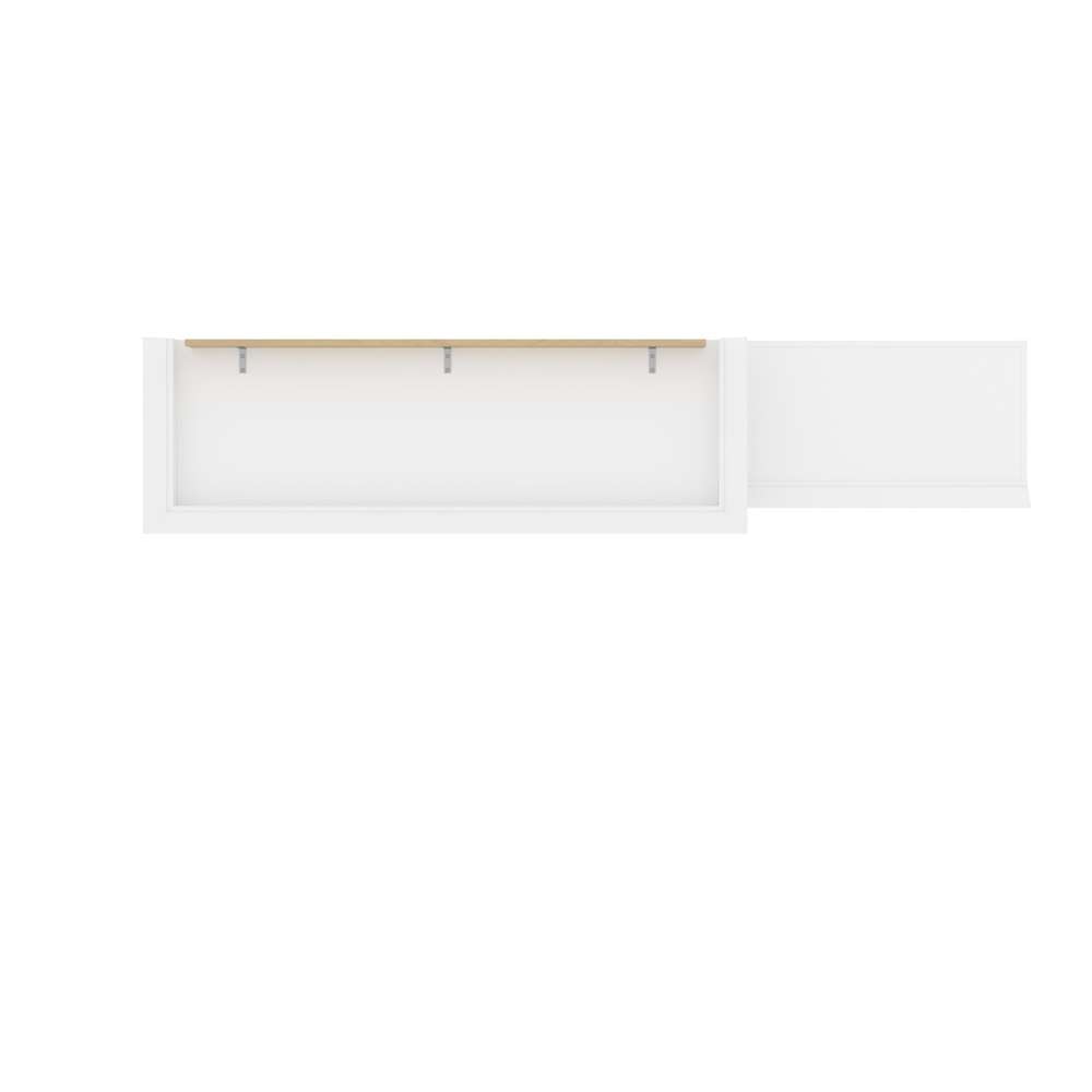 Bestar - Versatile 106W Queen Murphy Bed and Shelving Unit with Drawers (103W) in White - 40885-17 veiw 6