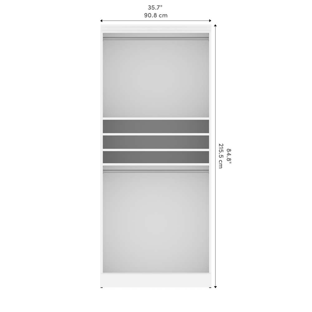 Bestar - Versatile 36in Closet Organizer in White - 40160-000017 veiw 9