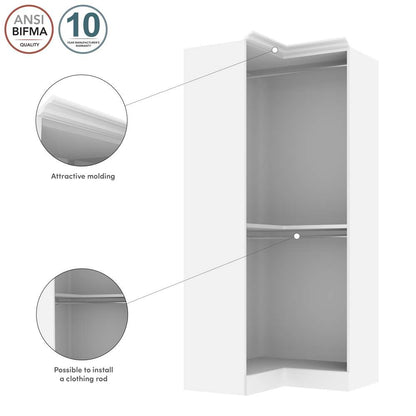 Bestar - Versatile 36 Corner Closet Organizer in White - 40165-17 veiw 10