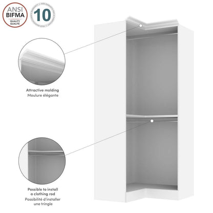 Bestar - Versatile 36 Corner Closet Organizer in White - 40165-17 veiw 11