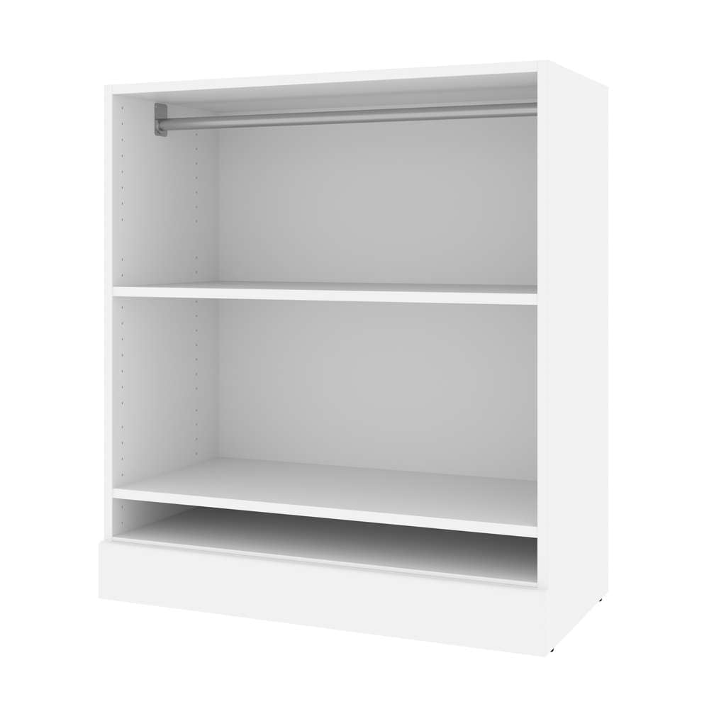 Bestar - Versatile 36W Low Shelving Unit with Rod in White - 40166-1117 veiw 1