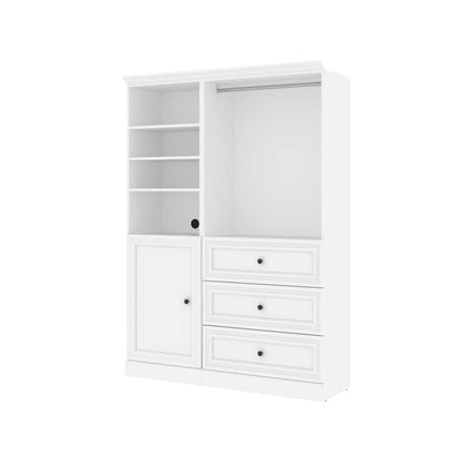 Bestar - Versatile 61 Closet Organizer with Drawers and Door in White - 40874-17 veiw 1