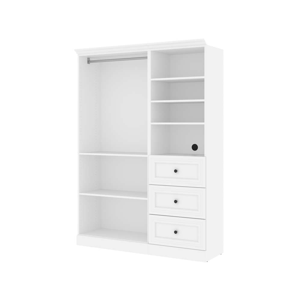 Bestar - Versatile 61 Closet Organizer with Drawers in White - 40870-17 veiw 1