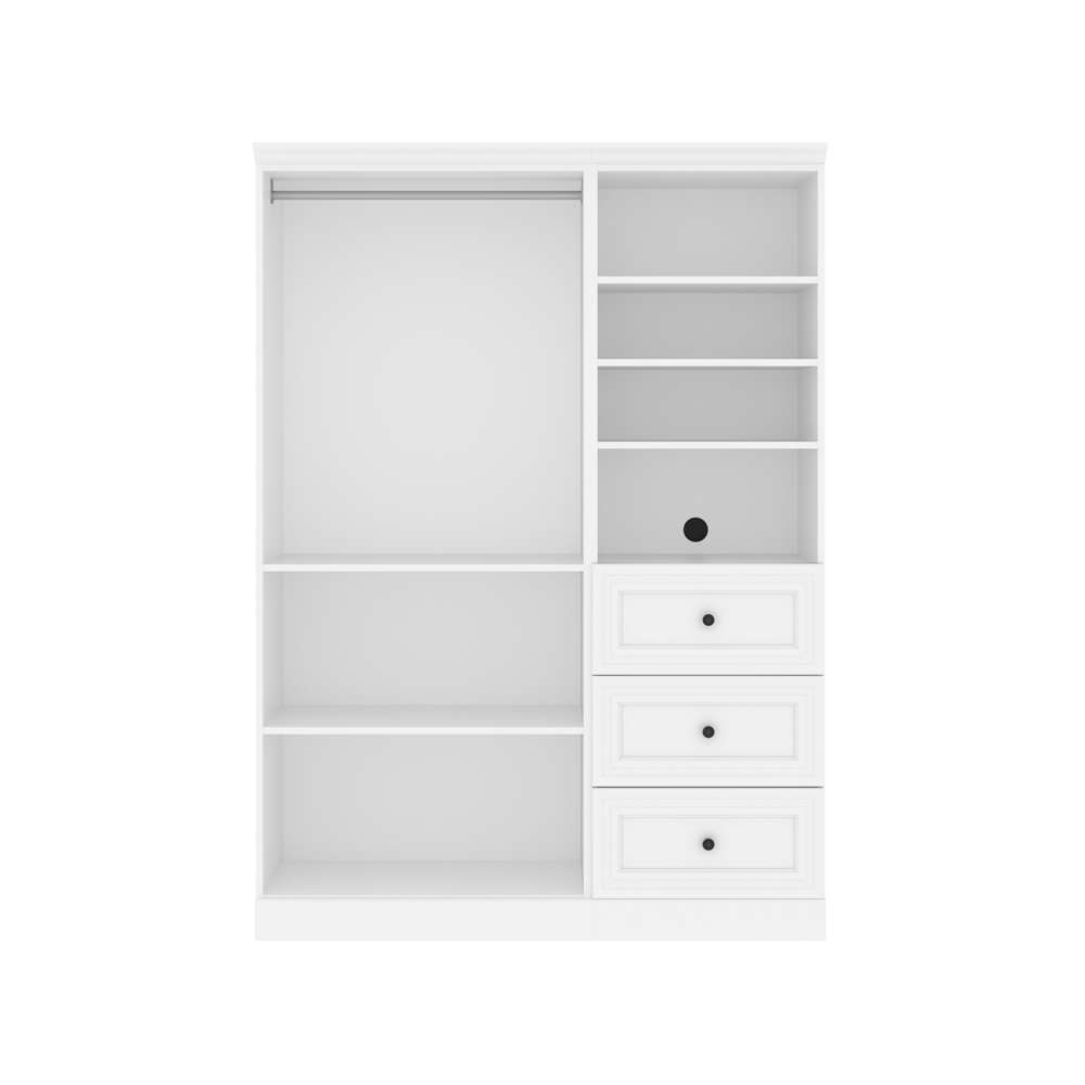 Bestar - Versatile 61 Closet Organizer with Drawers in White - 40870-17 veiw 2